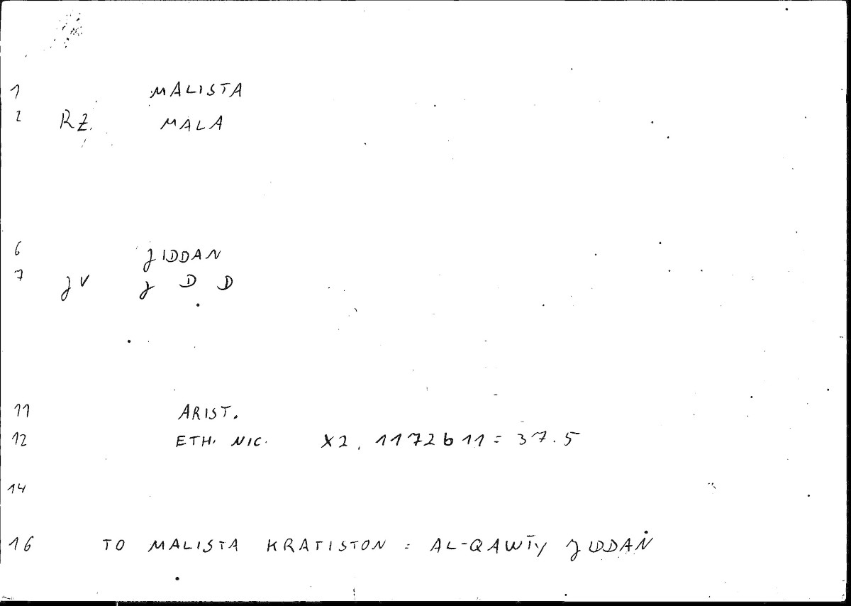Filecard Arist.Eth-Nic.10001