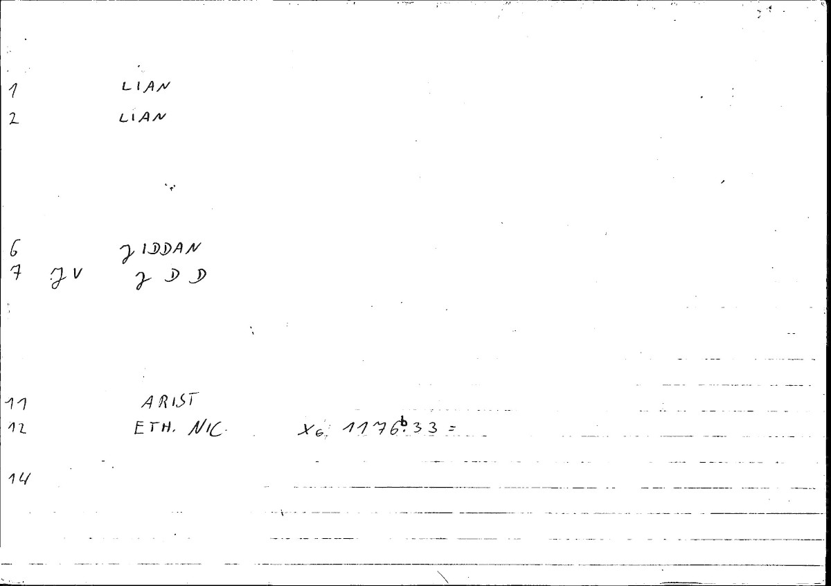 Filecard Arist.Eth-Nic.10002