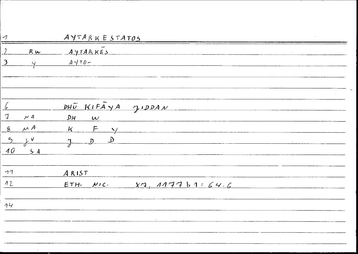 Filecard Arist.Eth-Nic.10004