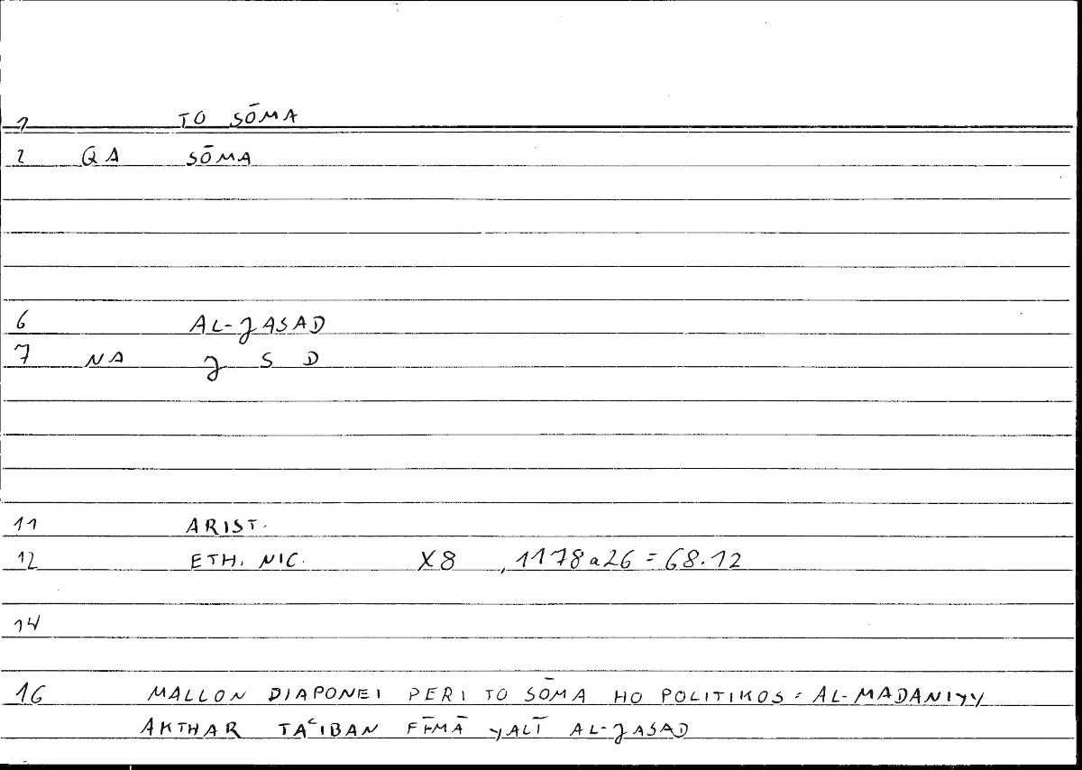 Filecard Arist.Eth-Nic.10022