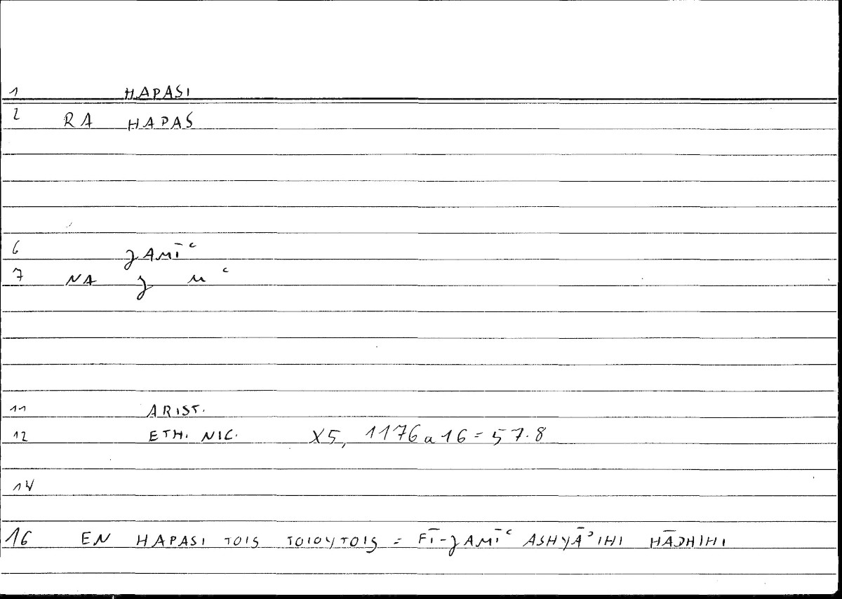 Filecard Arist.Eth-Nic.10033