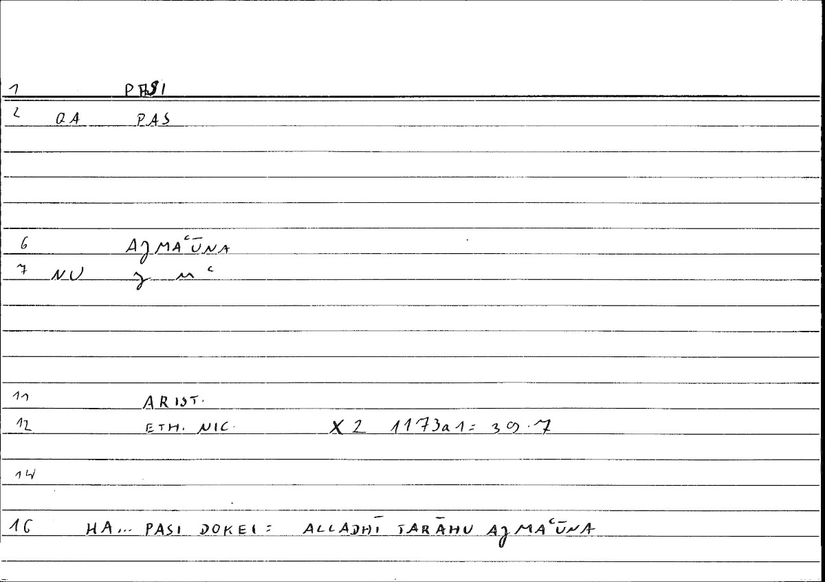 Filecard Arist.Eth-Nic.10035