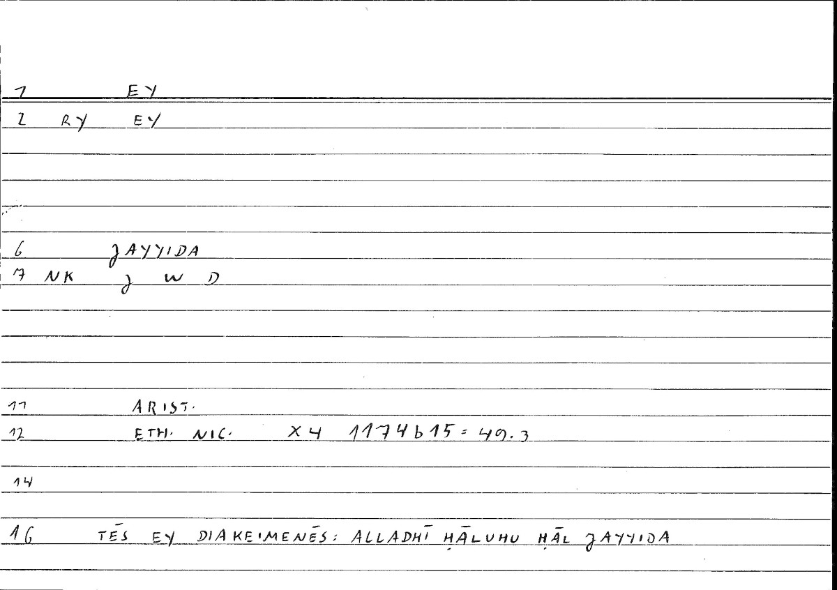 Filecard Arist.Eth-Nic.10071