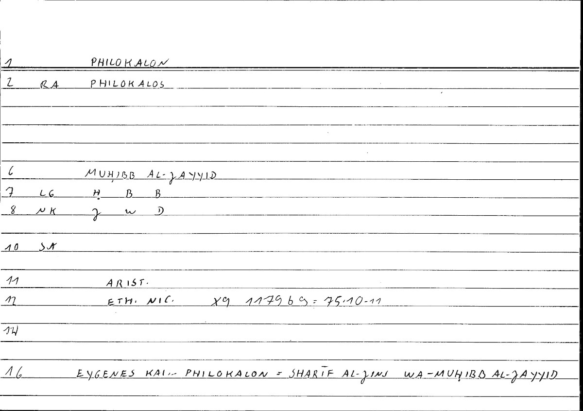 Filecard Arist.Eth-Nic.10086