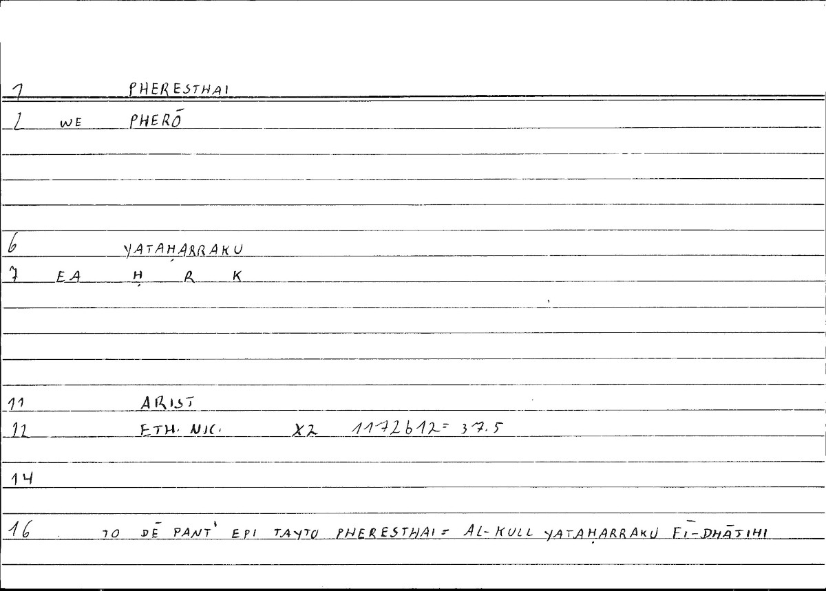 Filecard Arist.Eth-Nic.10121