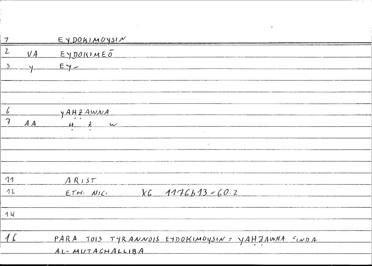 Filecard Arist.Eth-Nic.10167