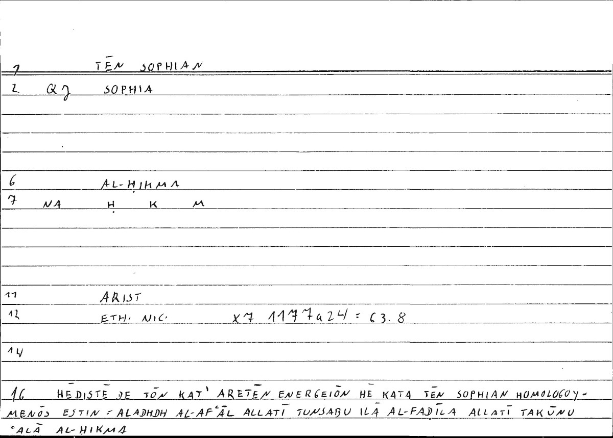 Filecard Arist.Eth-Nic.10182
