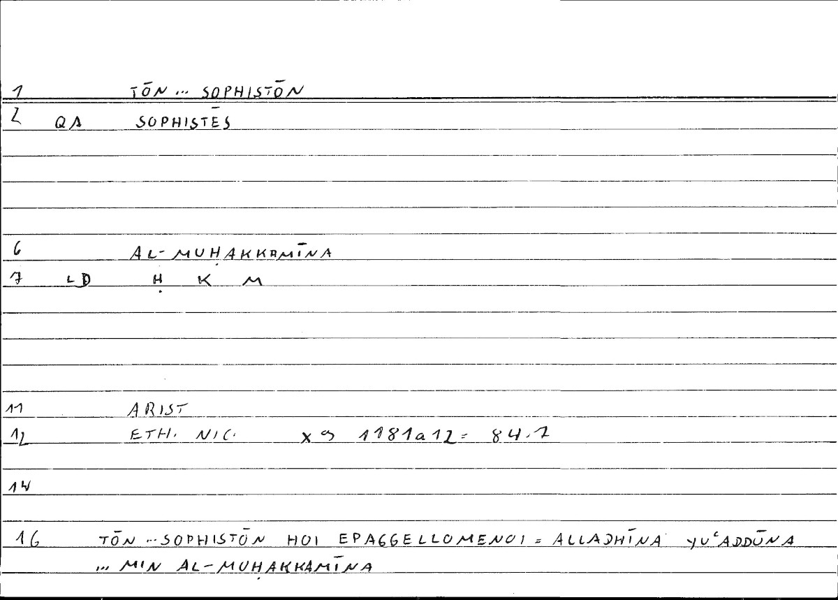 Filecard Arist.Eth-Nic.10189