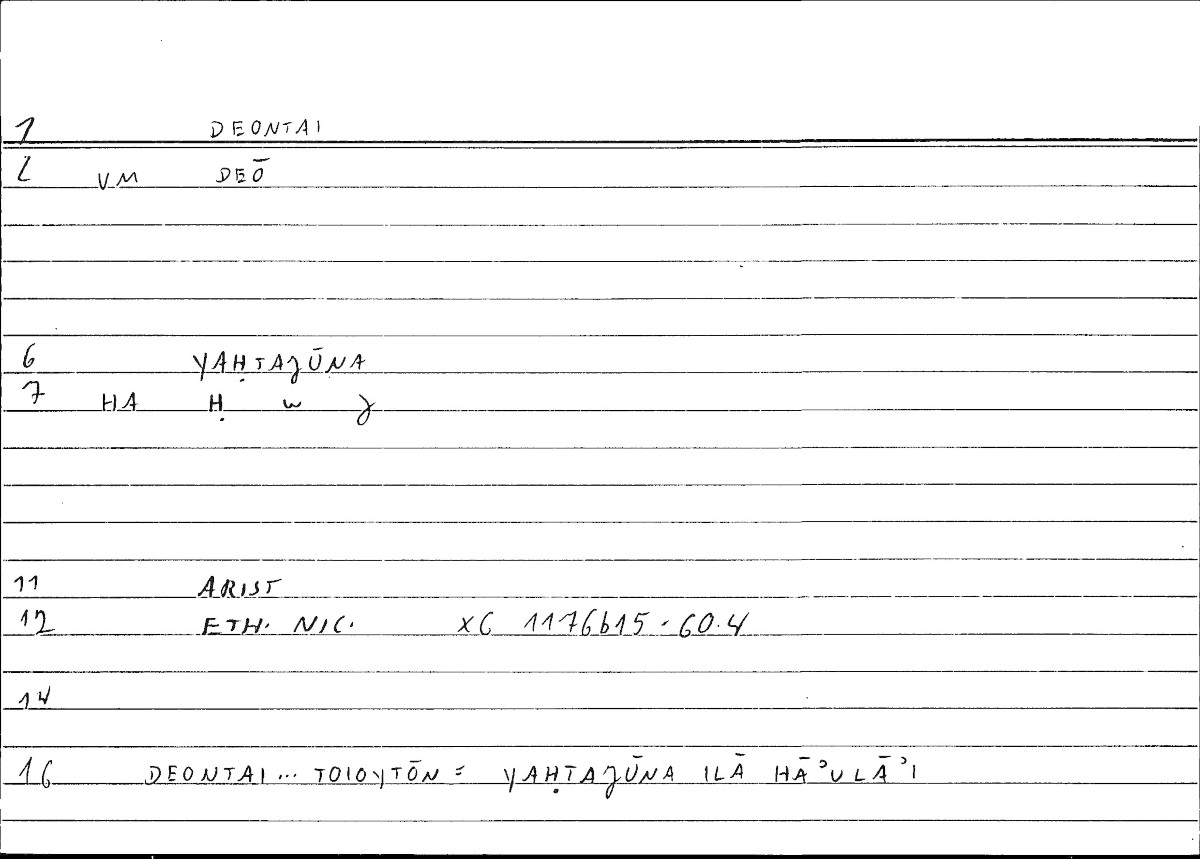 Filecard Arist.Eth-Nic.10201