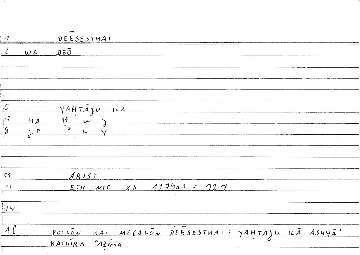 Filecard Arist.Eth-Nic.10205