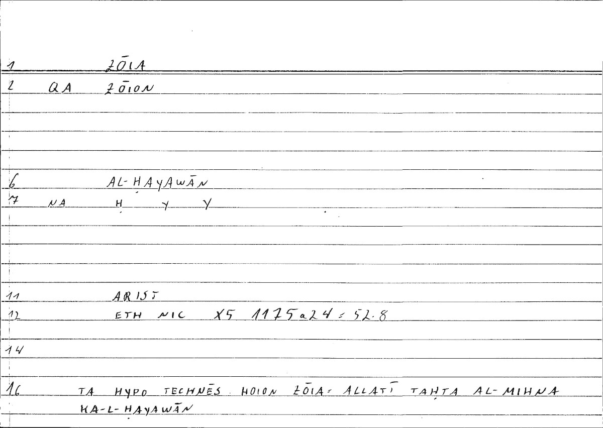 Filecard Arist.Eth-Nic.10226