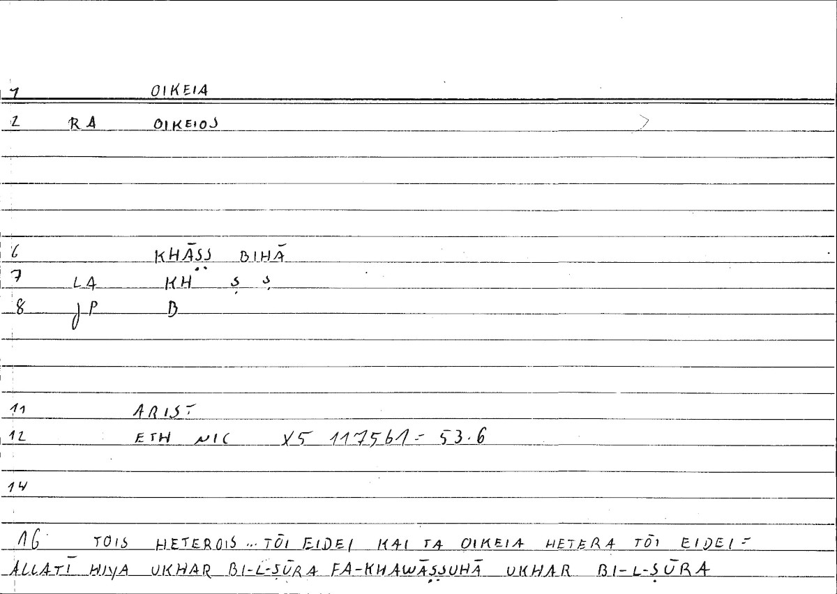 Filecard Arist.Eth-Nic.10246