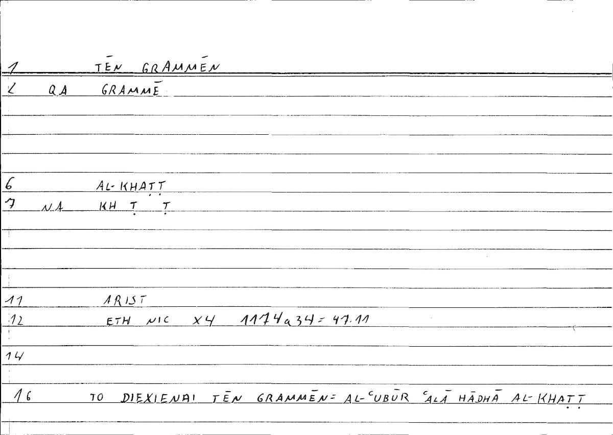 Filecard Arist.Eth-Nic.10254