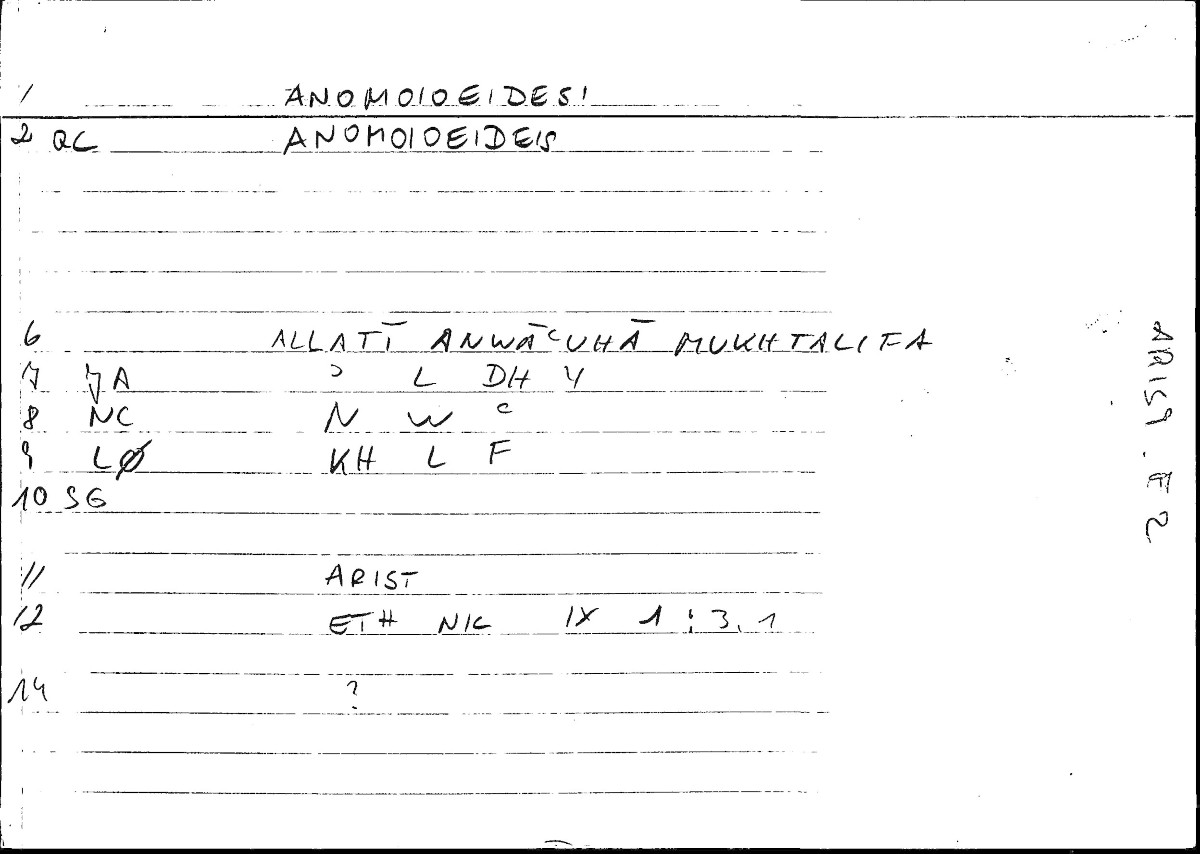 Filecard Arist.Eth-Nic.10266