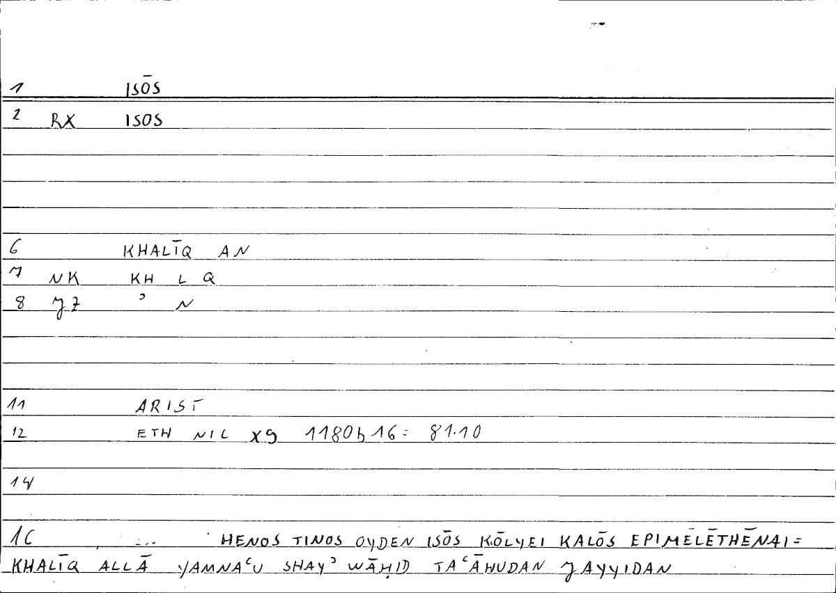 Filecard Arist.Eth-Nic.10280
