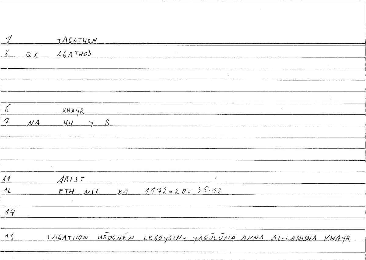 Filecard Arist.Eth-Nic.10301