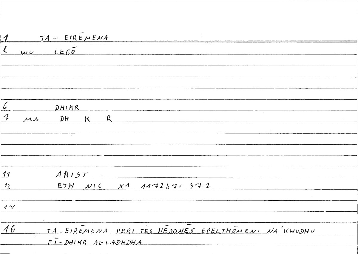 Filecard Arist.Eth-Nic.10334
