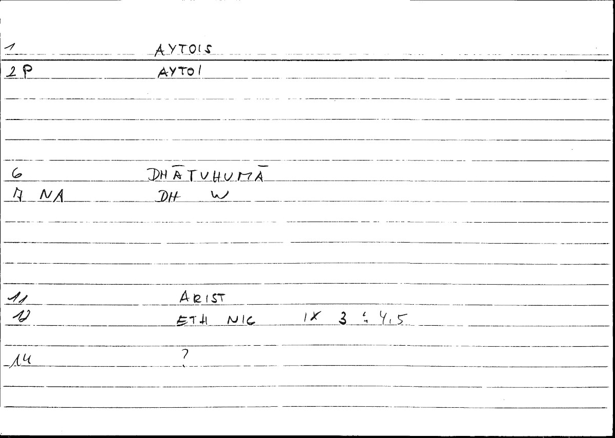 Filecard Arist.Eth-Nic.10343