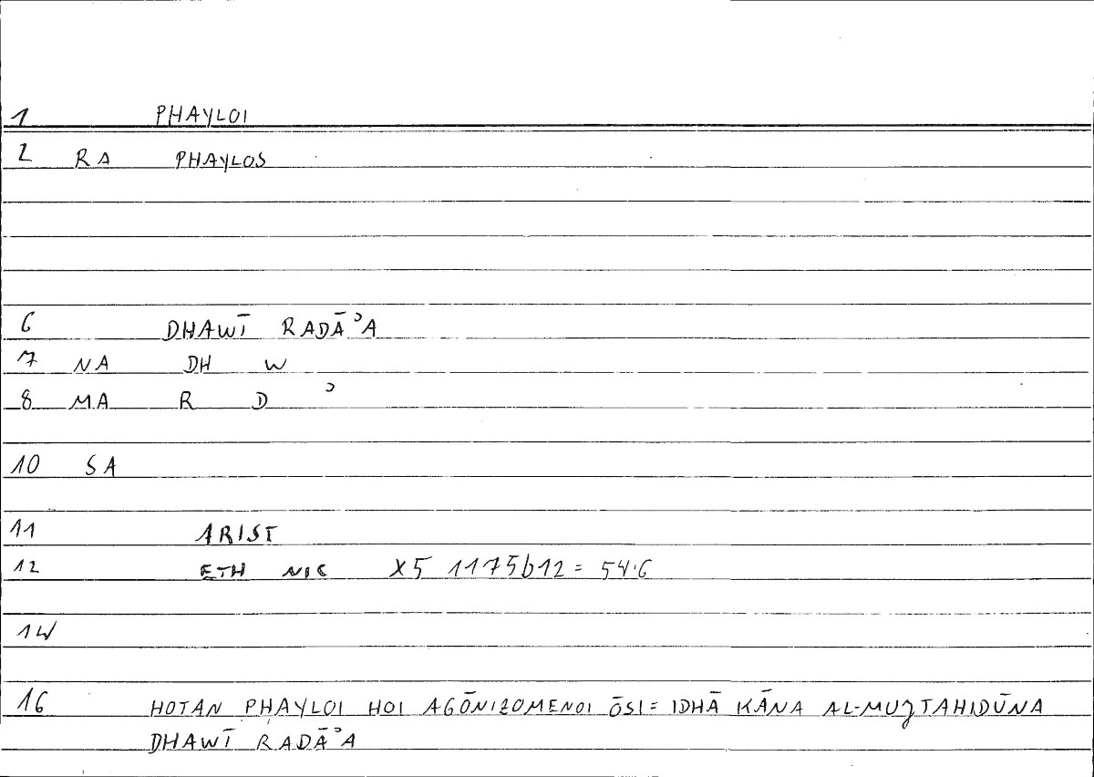 Filecard Arist.Eth-Nic.10399