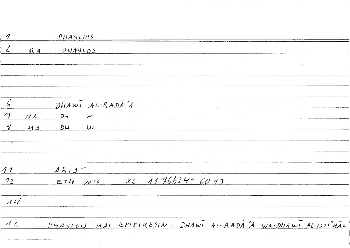 Filecard Arist.Eth-Nic.10403