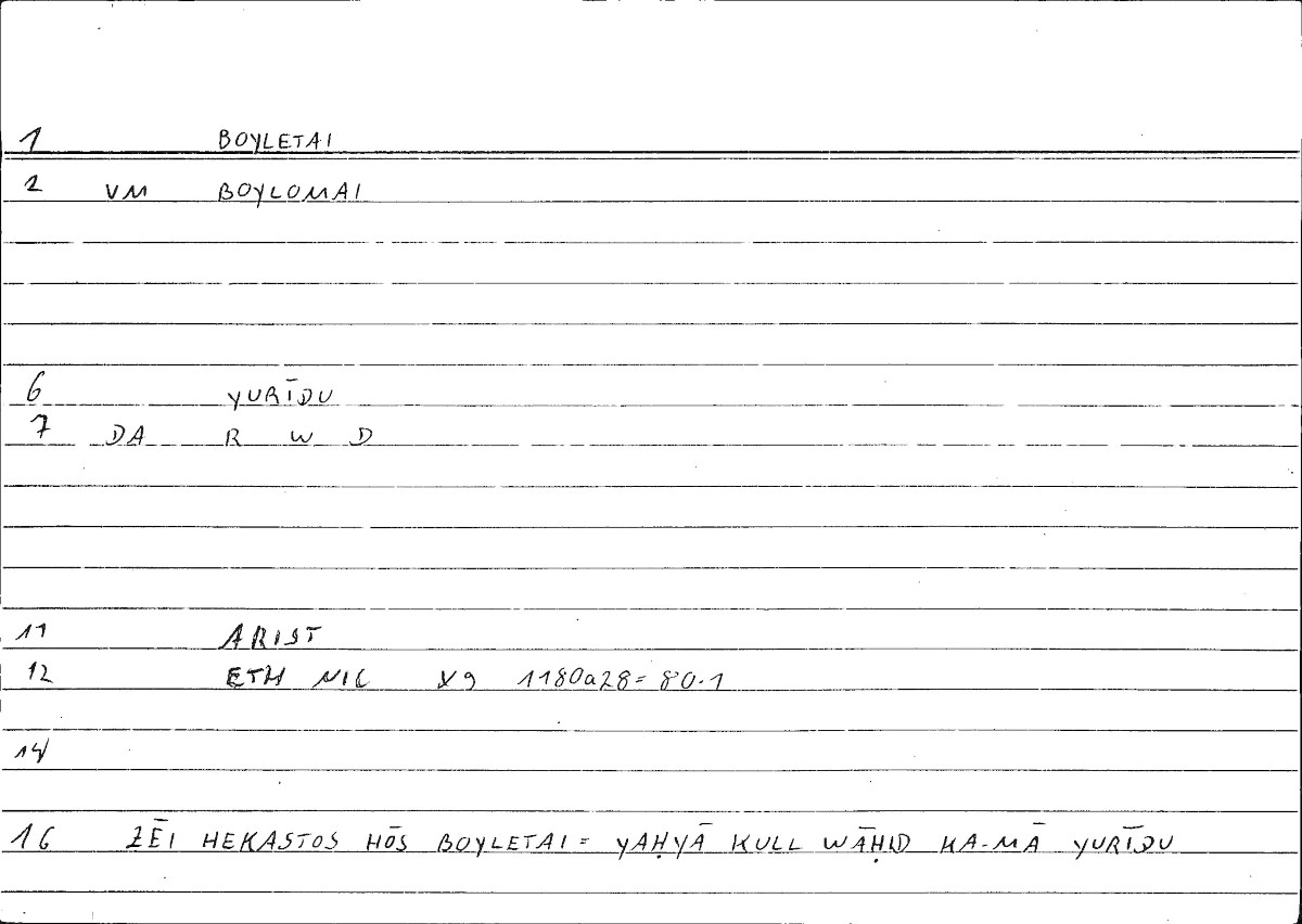 Filecard Arist.Eth-Nic.10426