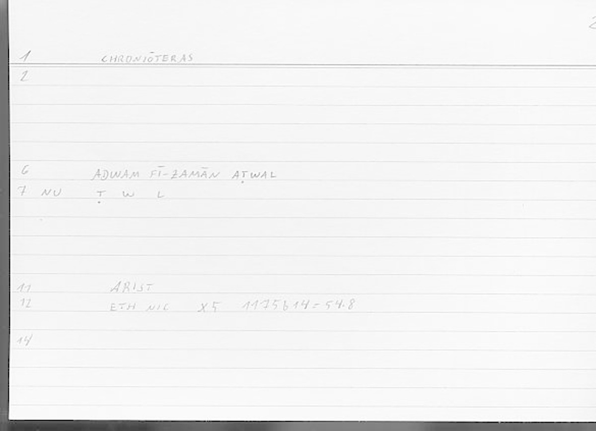 Filecard Arist.Eth-Nic.11006