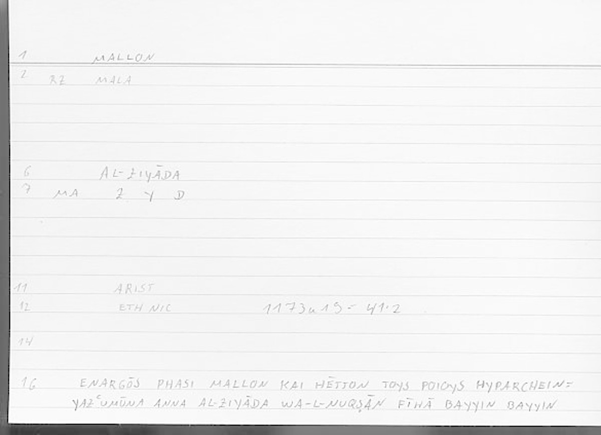 Filecard Arist.Eth-Nic.11013