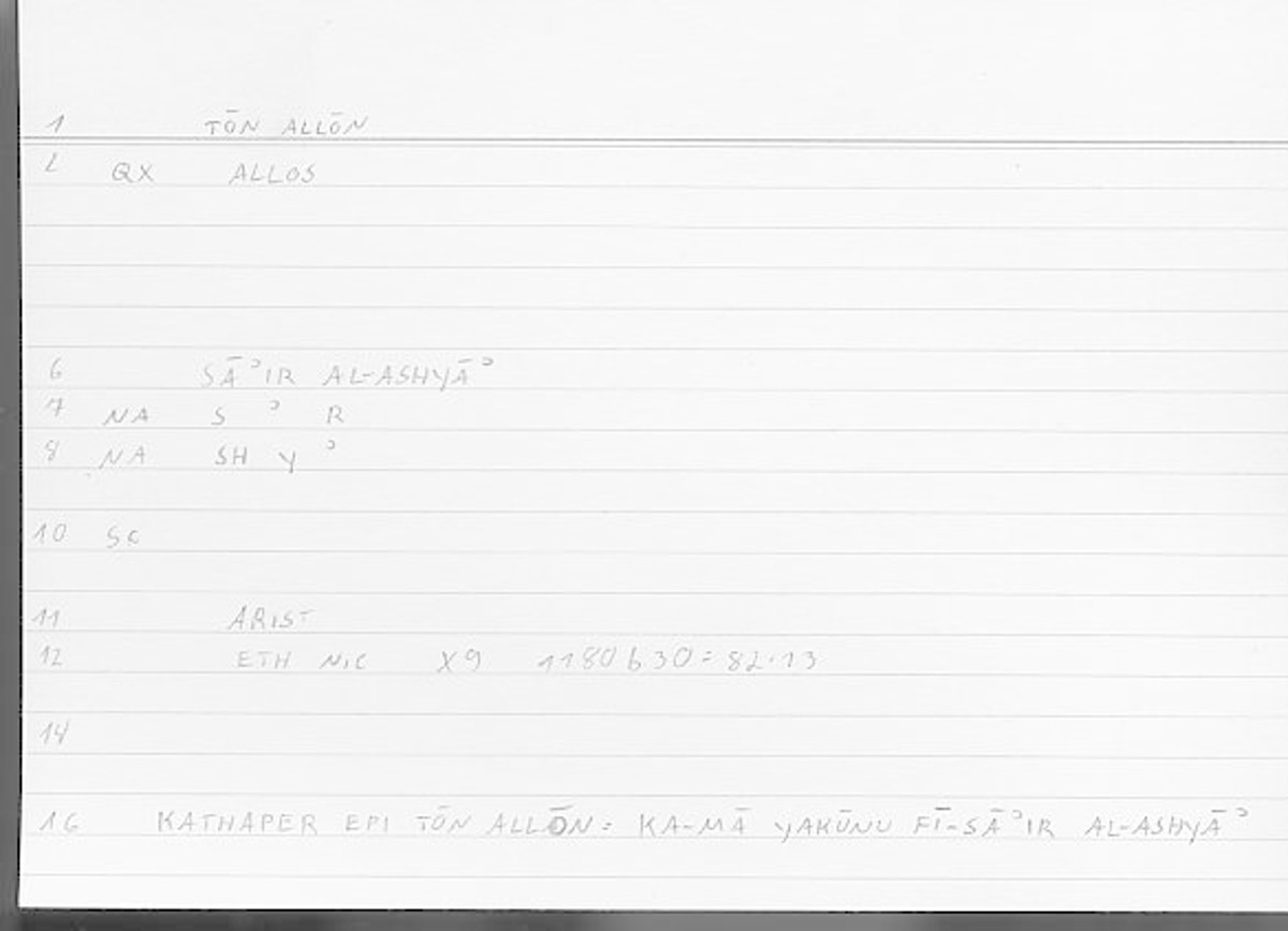 Filecard Arist.Eth-Nic.11021