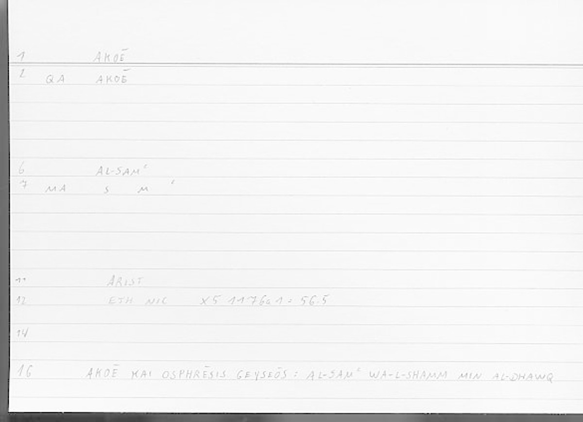 Filecard Arist.Eth-Nic.11047