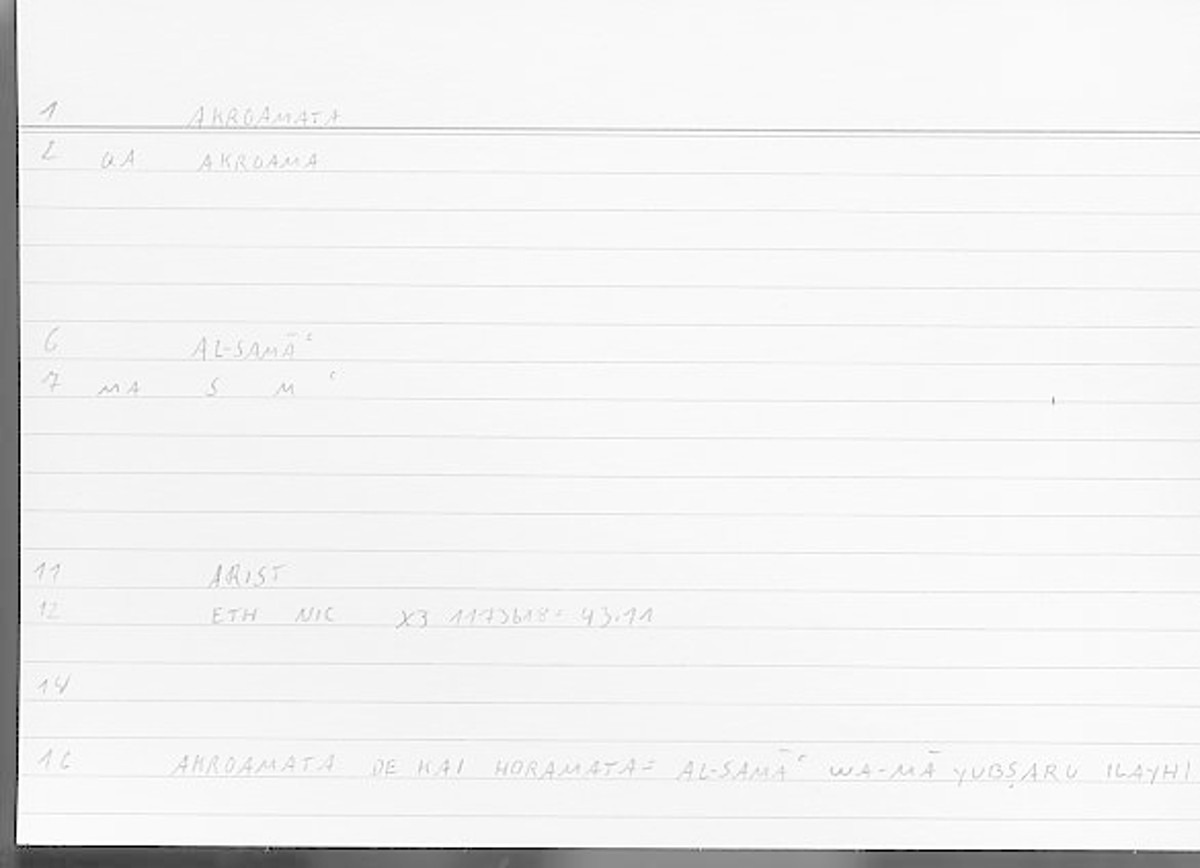 Filecard Arist.Eth-Nic.11050