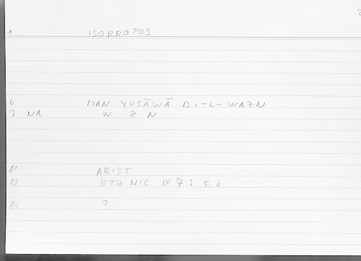 Filecard Arist.Eth-Nic.11055