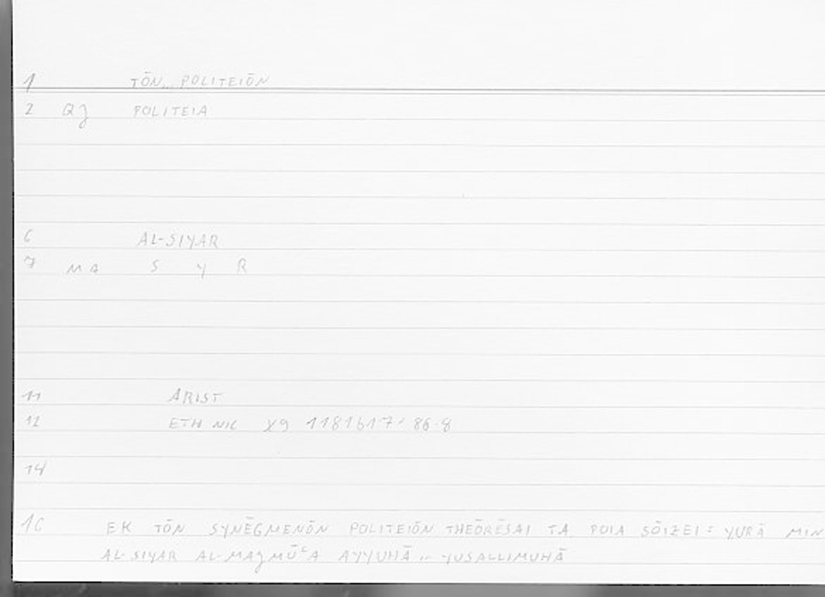 Filecard Arist.Eth-Nic.11064