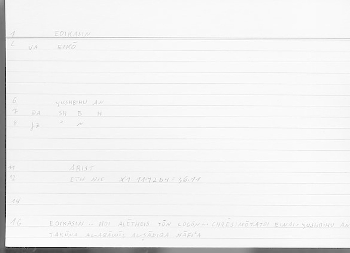 Filecard Arist.Eth-Nic.11069