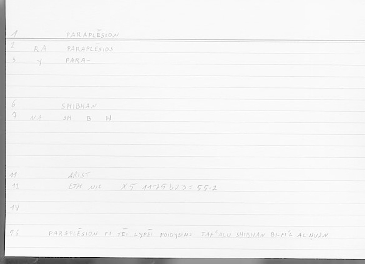 Filecard Arist.Eth-Nic.11080