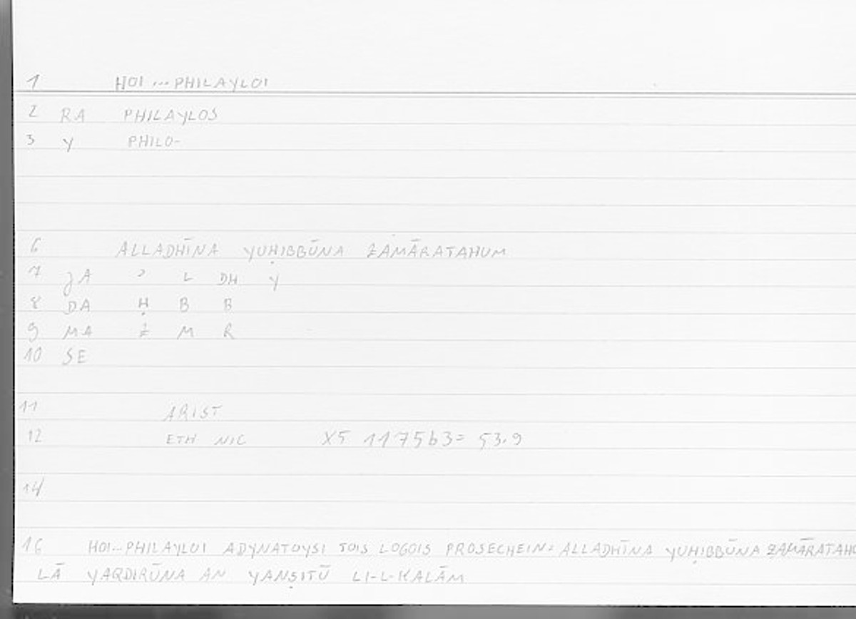 Filecard Arist.Eth-Nic.11089