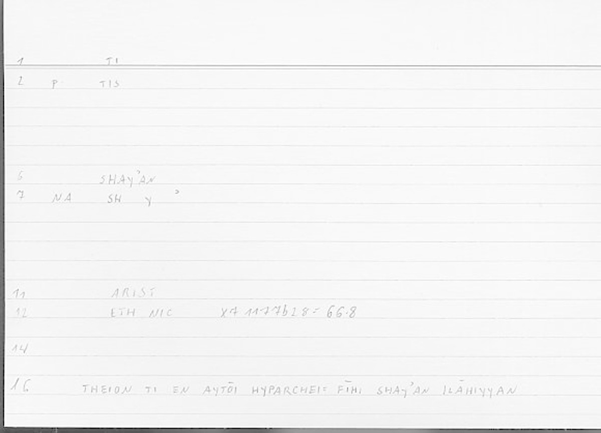 Filecard Arist.Eth-Nic.11116