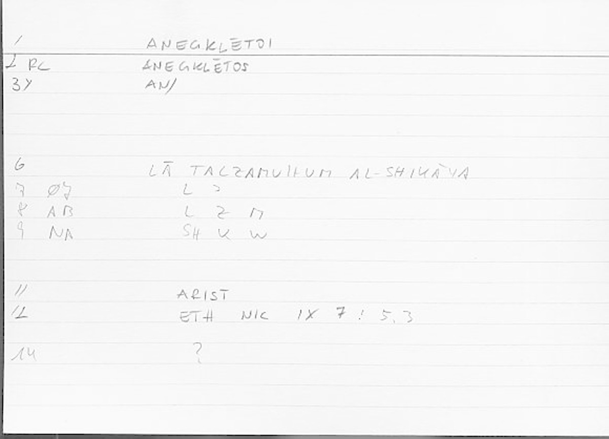Filecard Arist.Eth-Nic.11122