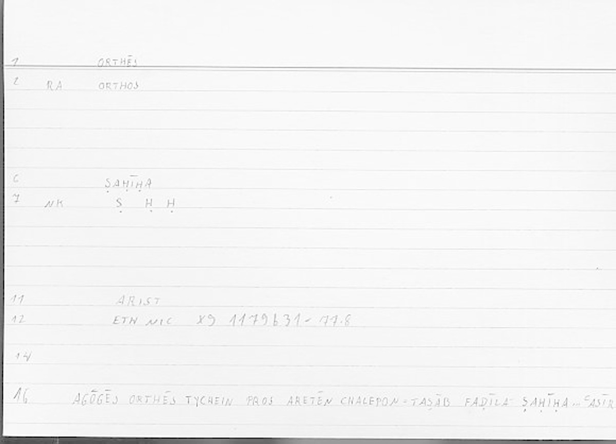 Filecard Arist.Eth-Nic.11130