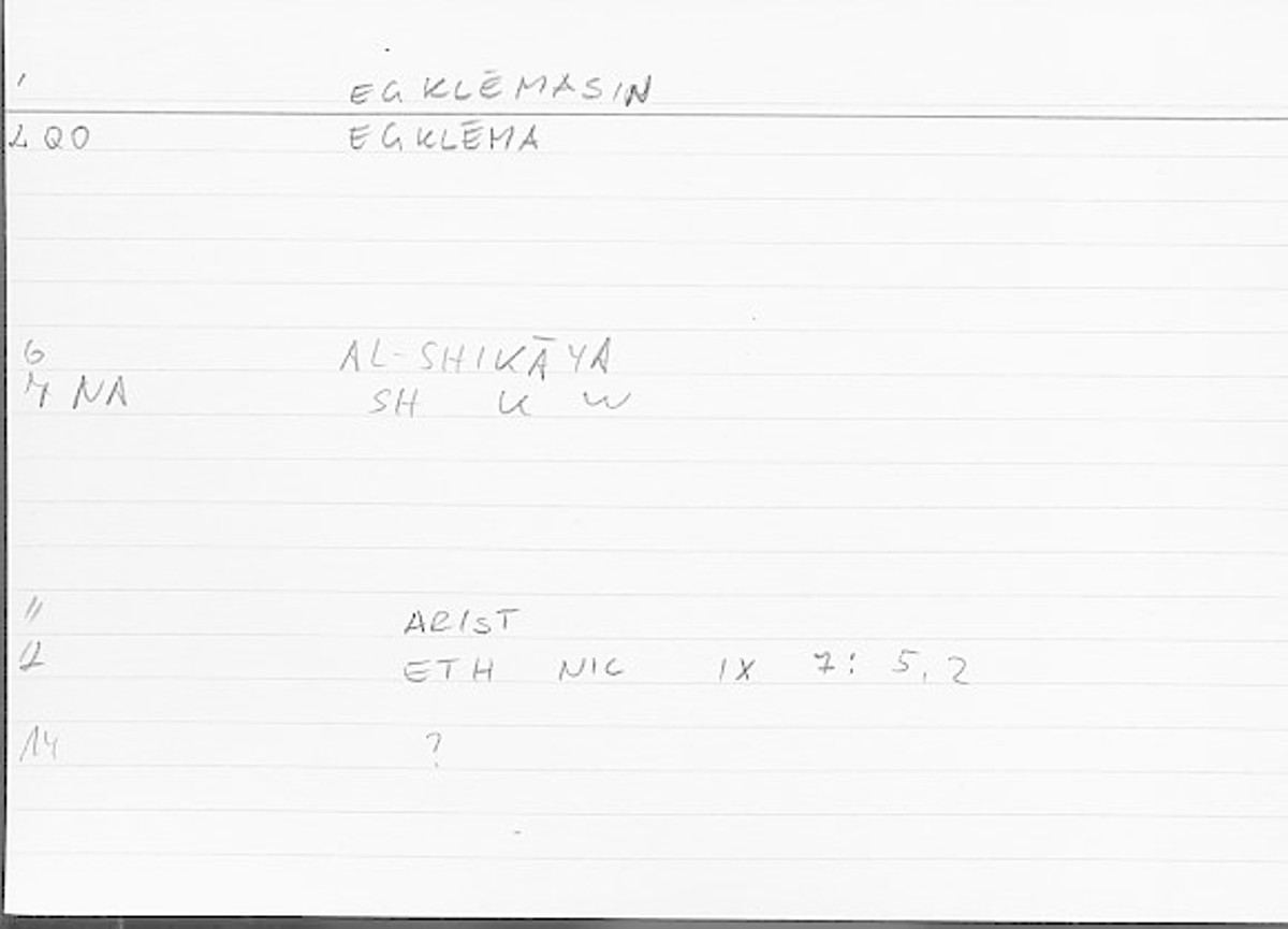 Filecard Arist.Eth-Nic.11144