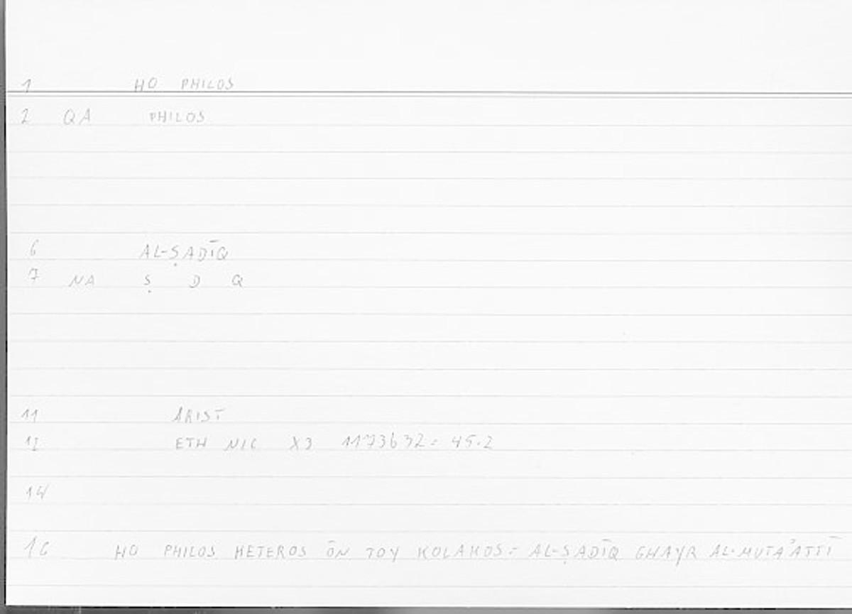 Filecard Arist.Eth-Nic.11151