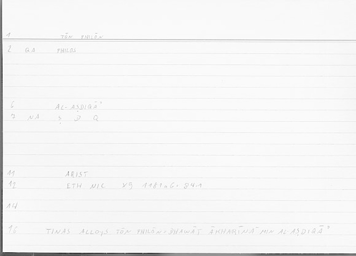 Filecard Arist.Eth-Nic.11154