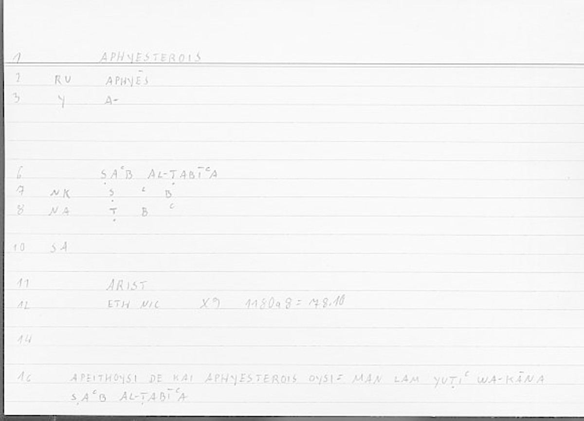 Filecard Arist.Eth-Nic.11165