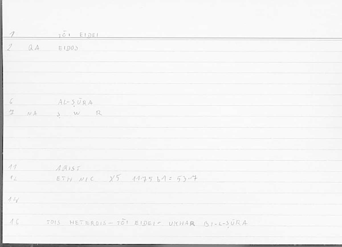 Filecard Arist.Eth-Nic.11182