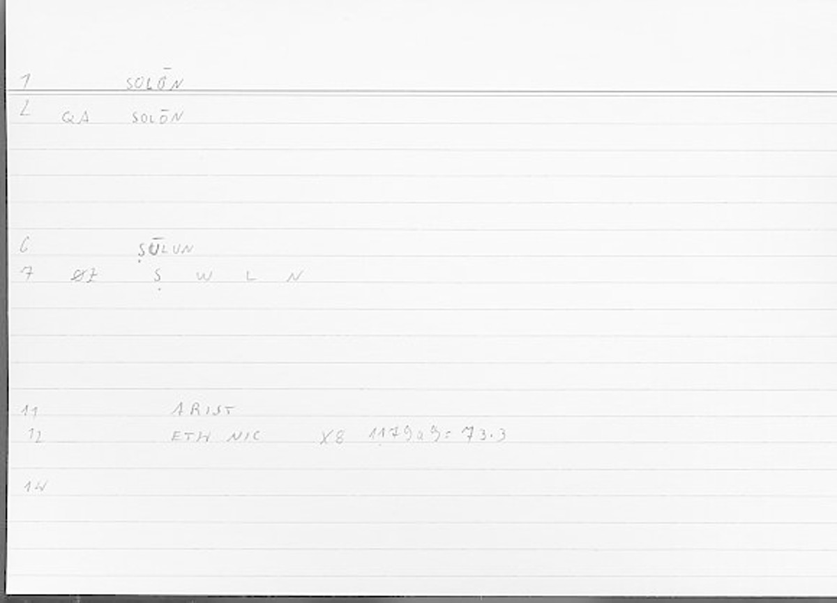 Filecard Arist.Eth-Nic.11185