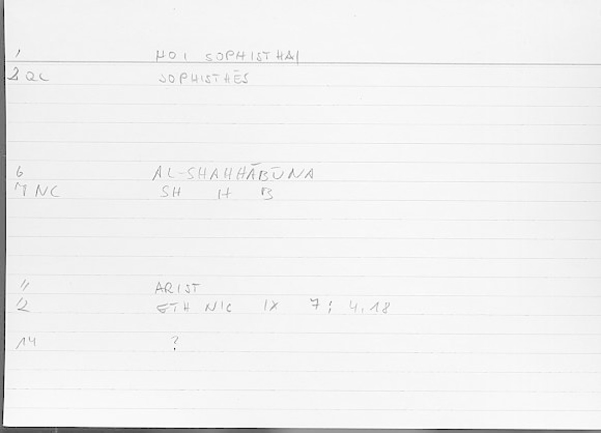 Filecard Arist.Eth-Nic.11188