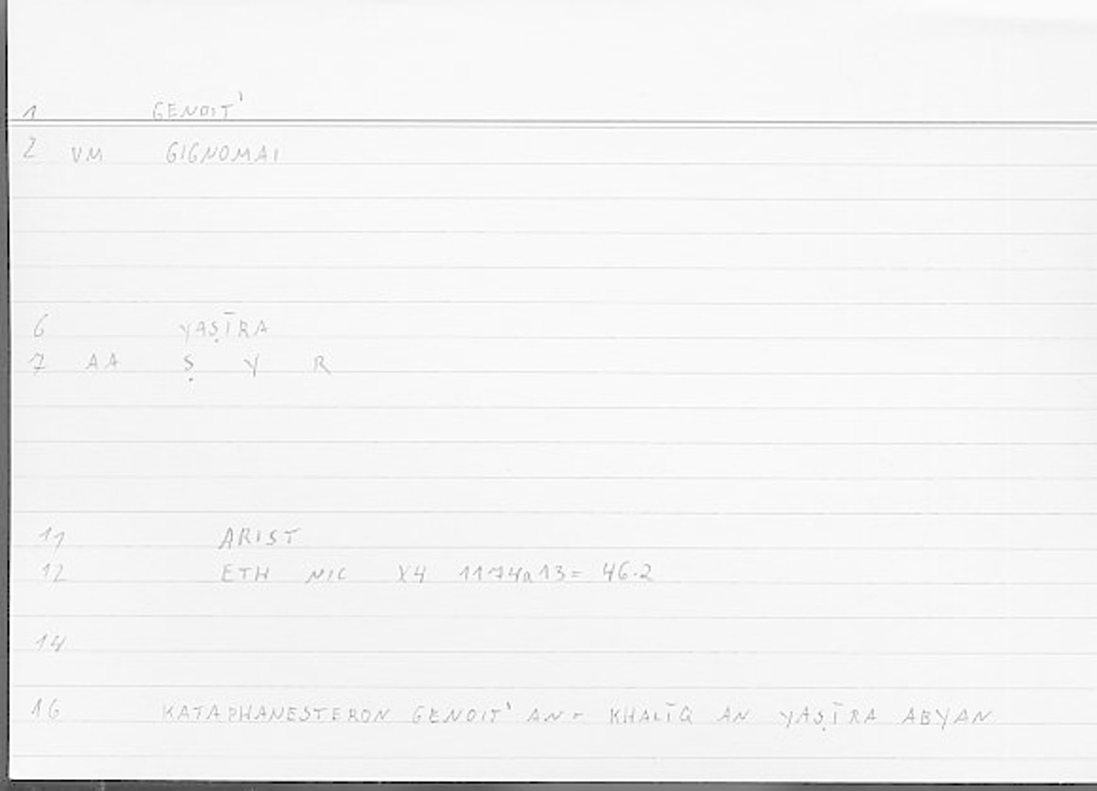 Filecard Arist.Eth-Nic.11189