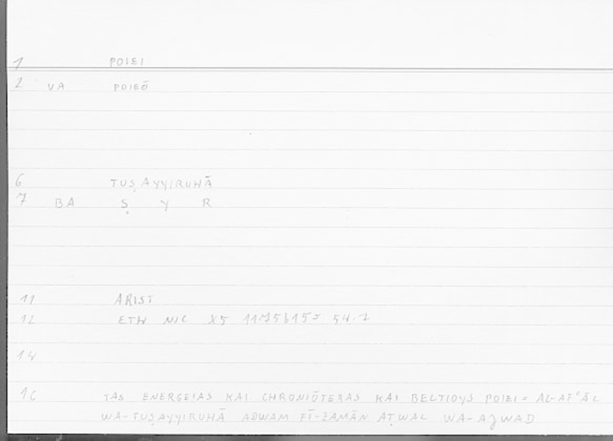 Filecard Arist.Eth-Nic.11205