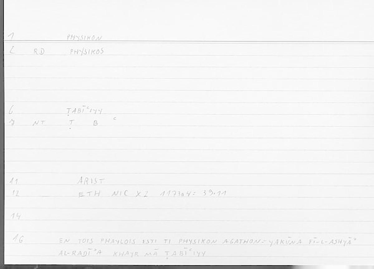 Filecard Arist.Eth-Nic.11225