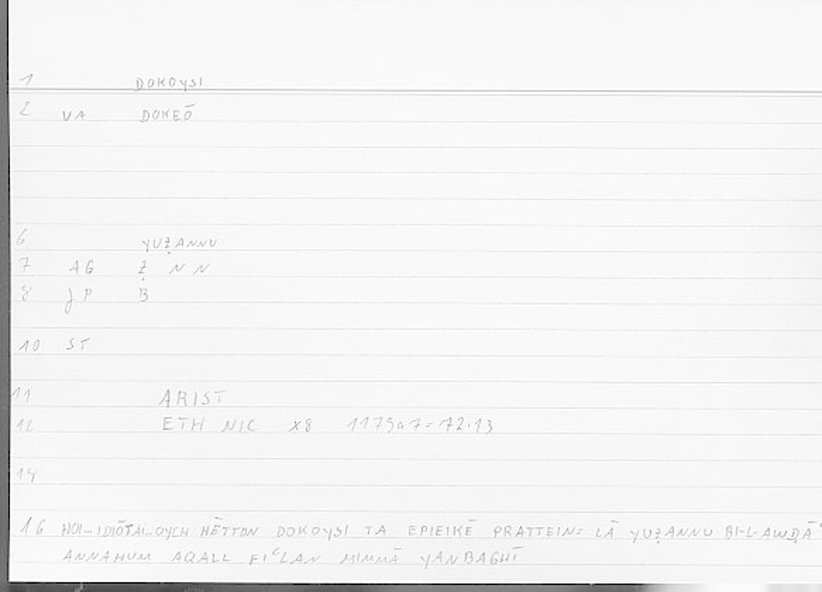 Filecard Arist.Eth-Nic.11257