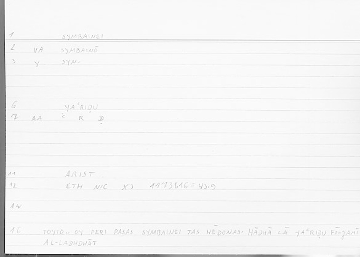 Filecard Arist.Eth-Nic.11303
